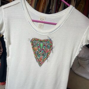 Free people beaded heart top